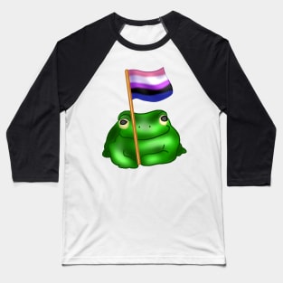 GenderFluid LGBTQ Frog Baseball T-Shirt